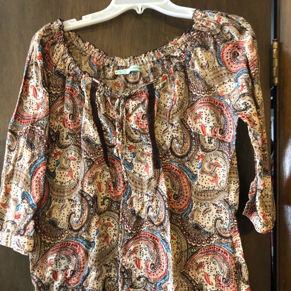 Paisley print top